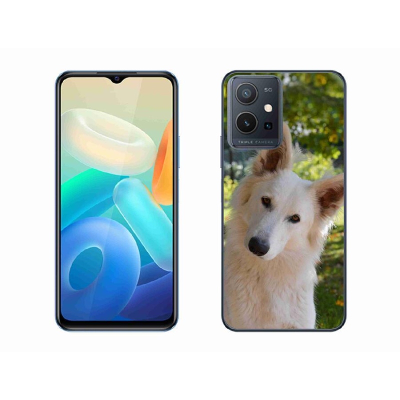 Zselés borítás mmCase a Vivo Y55 5G készülékhez - fehér Svájci juhász 1