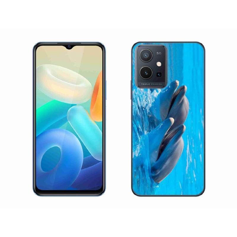 Zselés borítás mmCase a Vivo Y55 5G készülékhez - delfinek