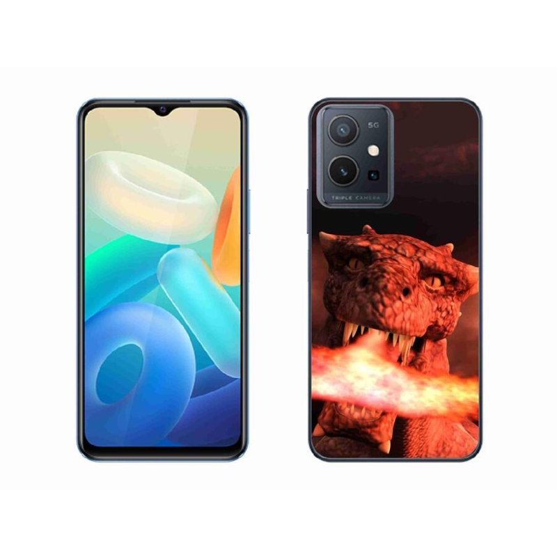 Gél borítás mmCase a Vivo Y55 5G-hez - sárkány