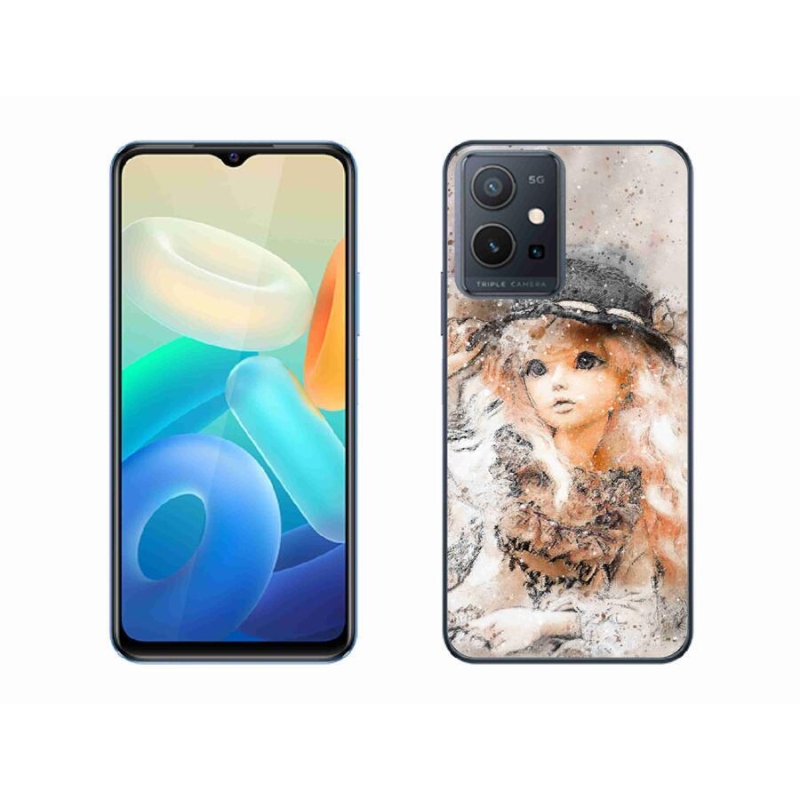 Gél borító mmCase a Vivo Y55 5G készülékhez - lány kalapban