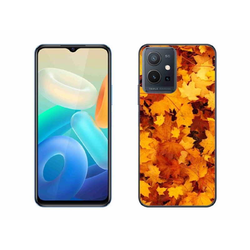 Gél borítás mmCase a Vivo Y55 5G készülékhez - juharlevelek
