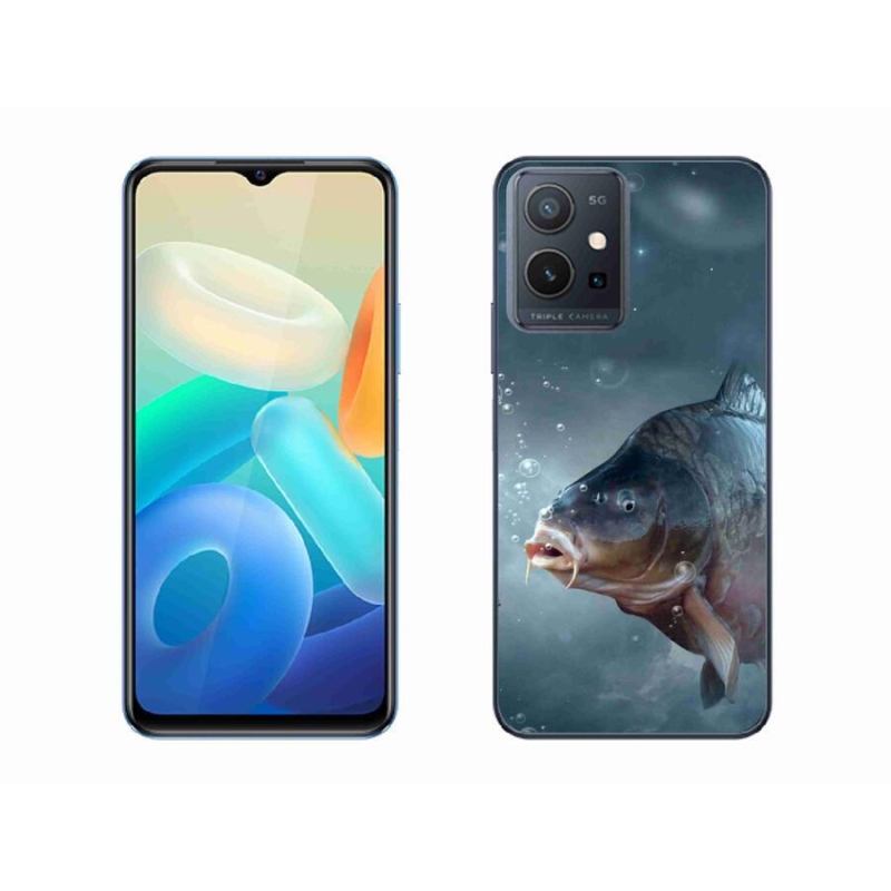 Gél borító mmCase a Vivo Y55 5G készülékhez - ponty és buborékok