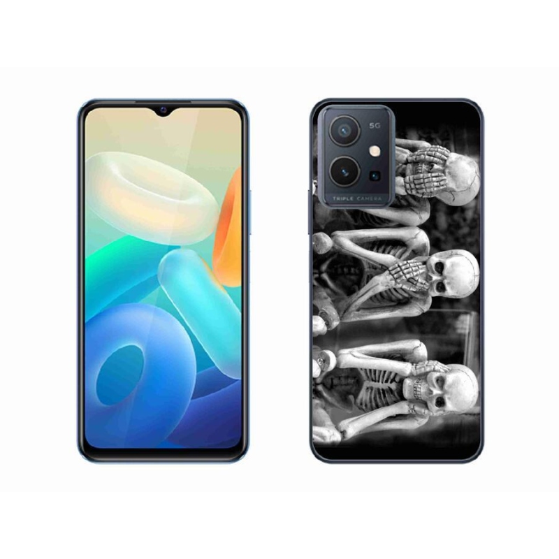 Zselés borítás mmCase a Vivo Y55 5G készülékhez - csontvázak