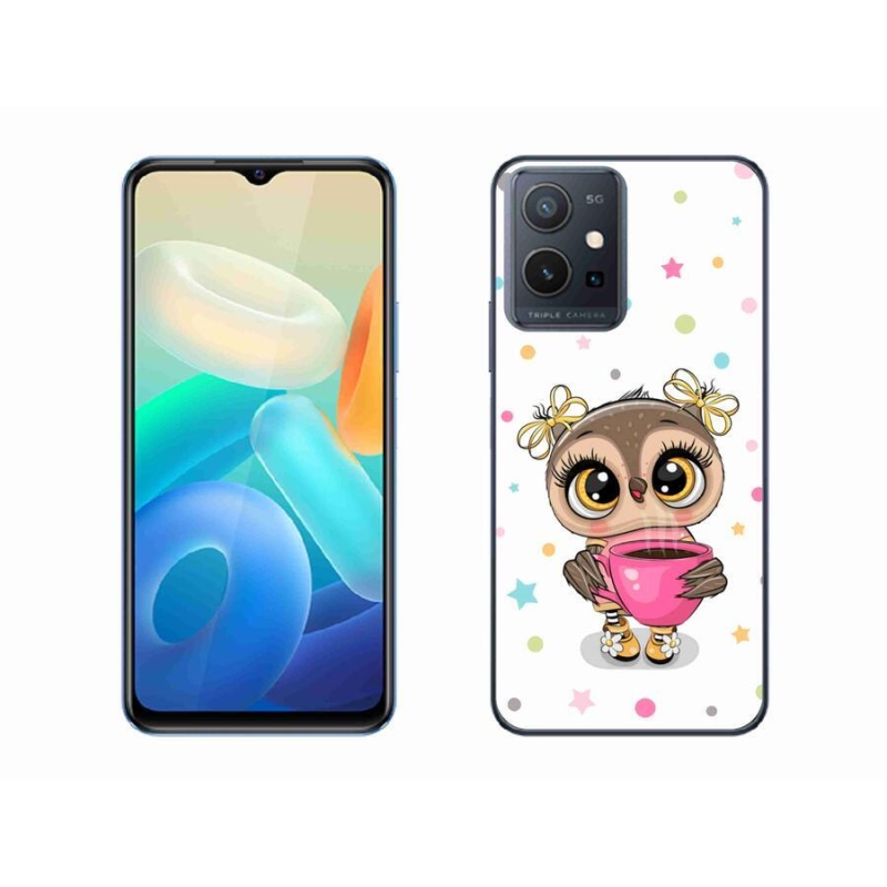 Gél borító mmCase a Vivo Y55 5G készülékhez - rajzfilm bagoly