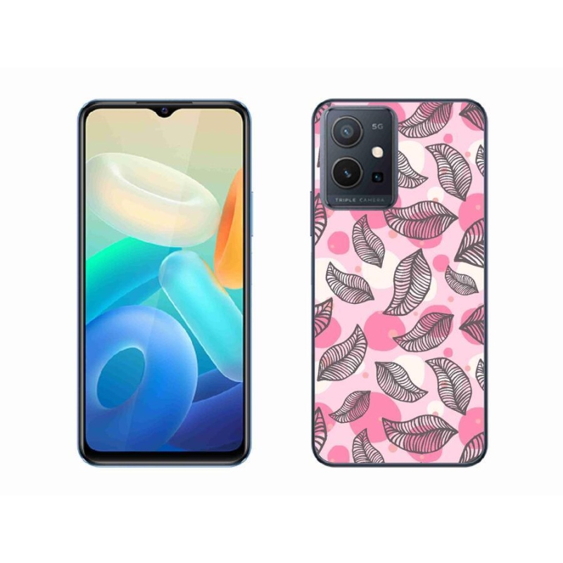 Gél borító mmCase a Vivo Y55 5G-hez - rajzfilmes hulló levelek