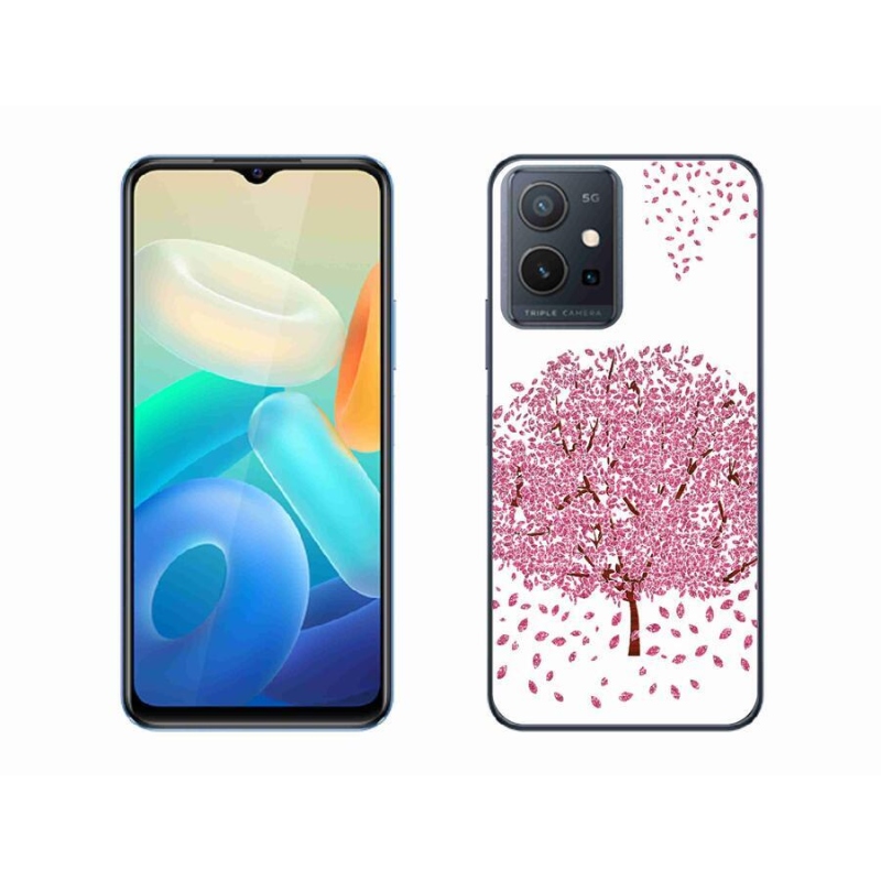 Gél borító mmCase a Vivo Y55 5G készülékhez - rajzfilmfa levelekkel