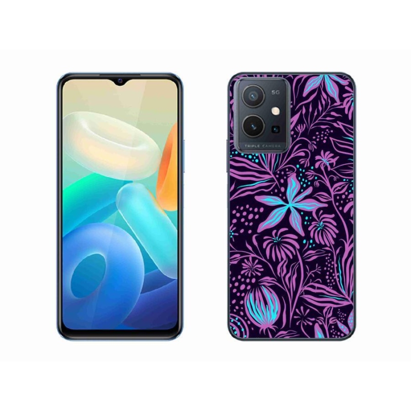 Zselés borítás mmCase a Vivo Y55 5G készülékhez - virágok 2