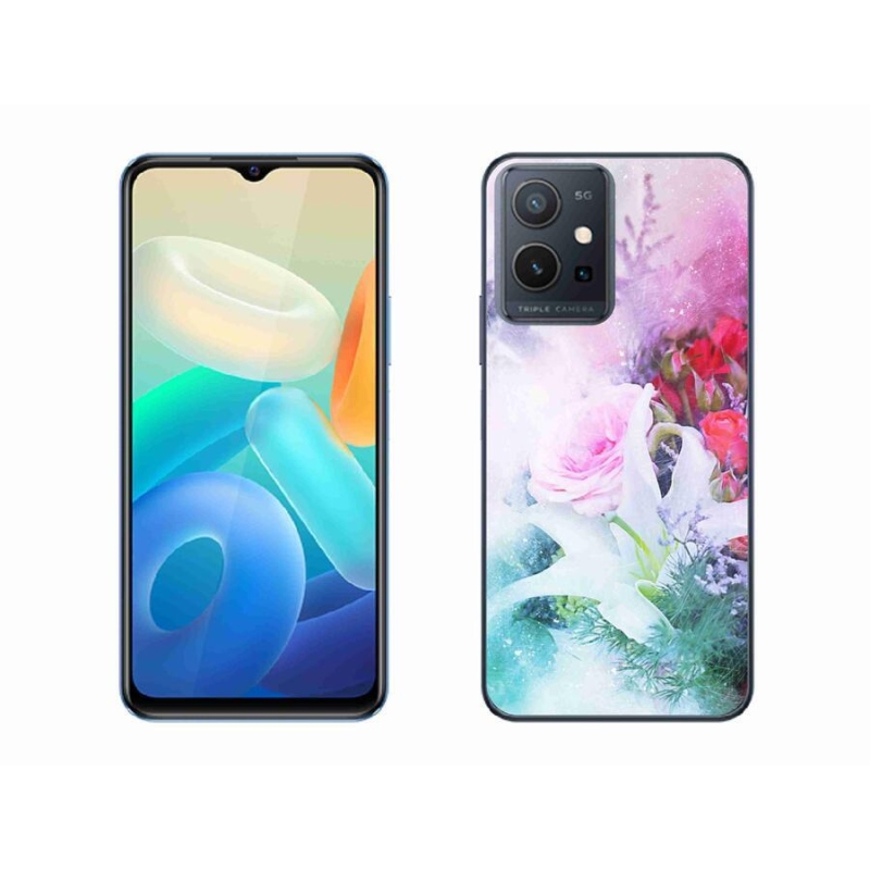 Gél borító mmCase a Vivo Y55 5G készülékhez - virág 4