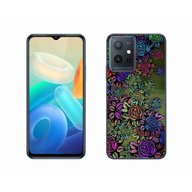 Gél borító mmCase a Vivo Y55 5G készülékhez - virágok 6