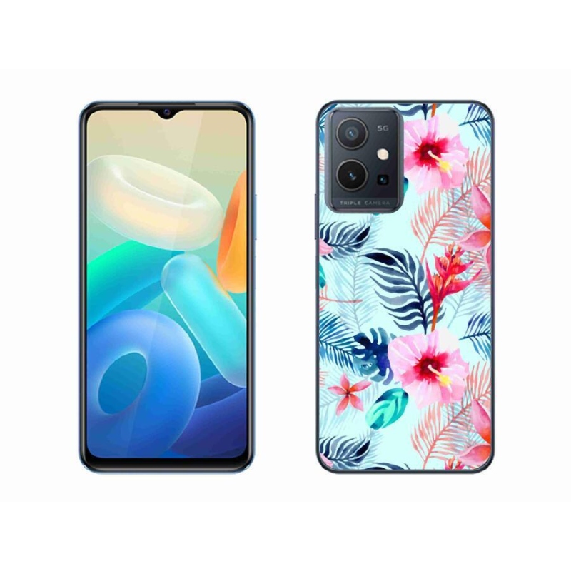 Zselés borítás mmCase a Vivo Y55 5G készülékhez - virágok