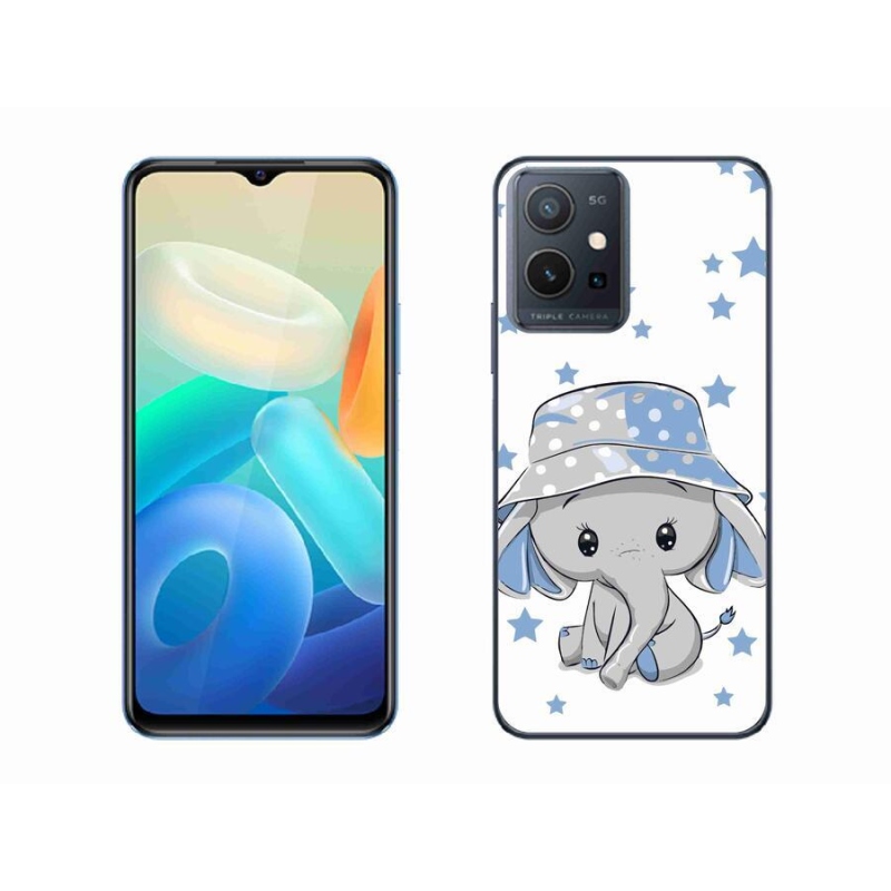 Zselés borítás mmCase a Vivo Y55 5G készülékhez - kék elefánt
