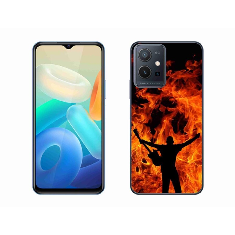 Gél borító mmCase a Vivo Y55 5G-hez - zenész és tűz