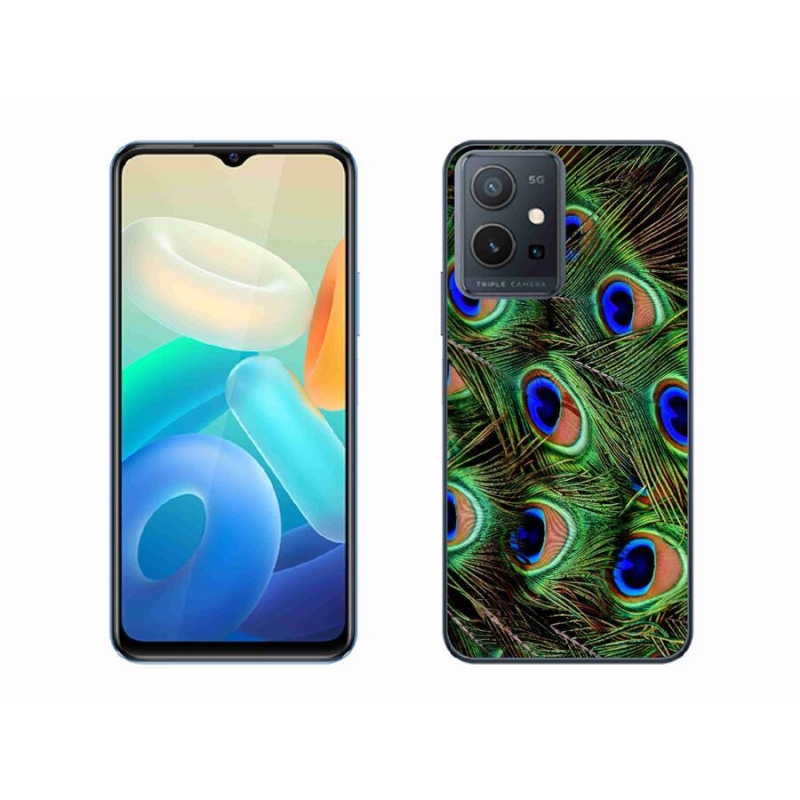 Gél borítás mmCase a Vivo Y55 5G készülékhez - pávatoll
