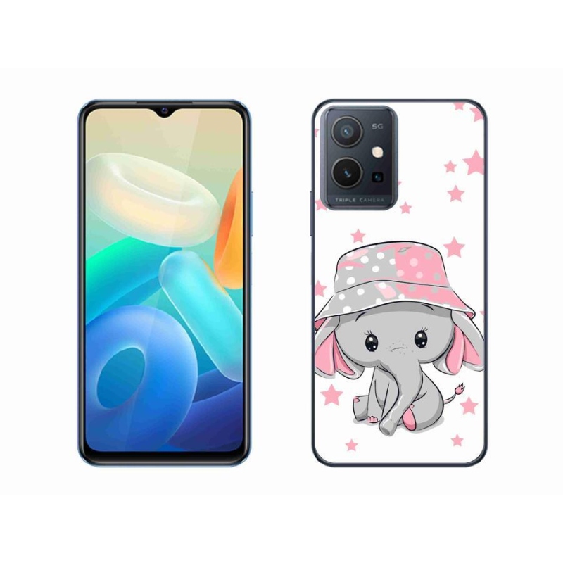 Gél borító mmCase a Vivo Y55 5G készülékhez - rózsaszín elefánt