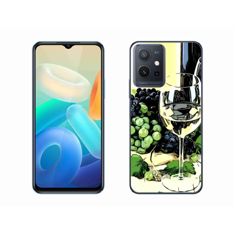 Gél borítás mmCase a Vivo Y55 5G készülékhez - borospohár
