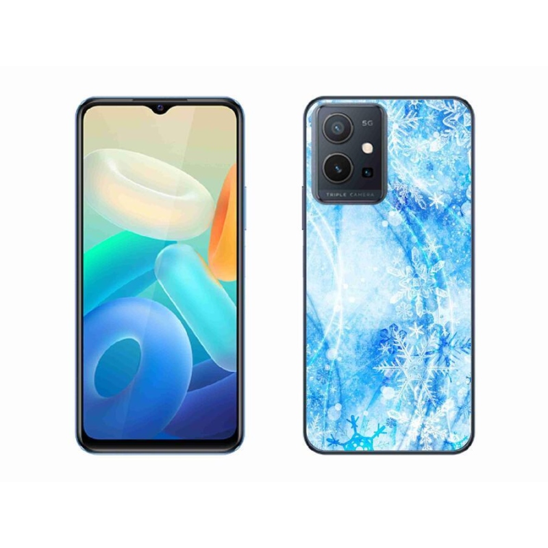 Gél borítás mmCase a Vivo Y55 5G készülékhez - hópelyhek