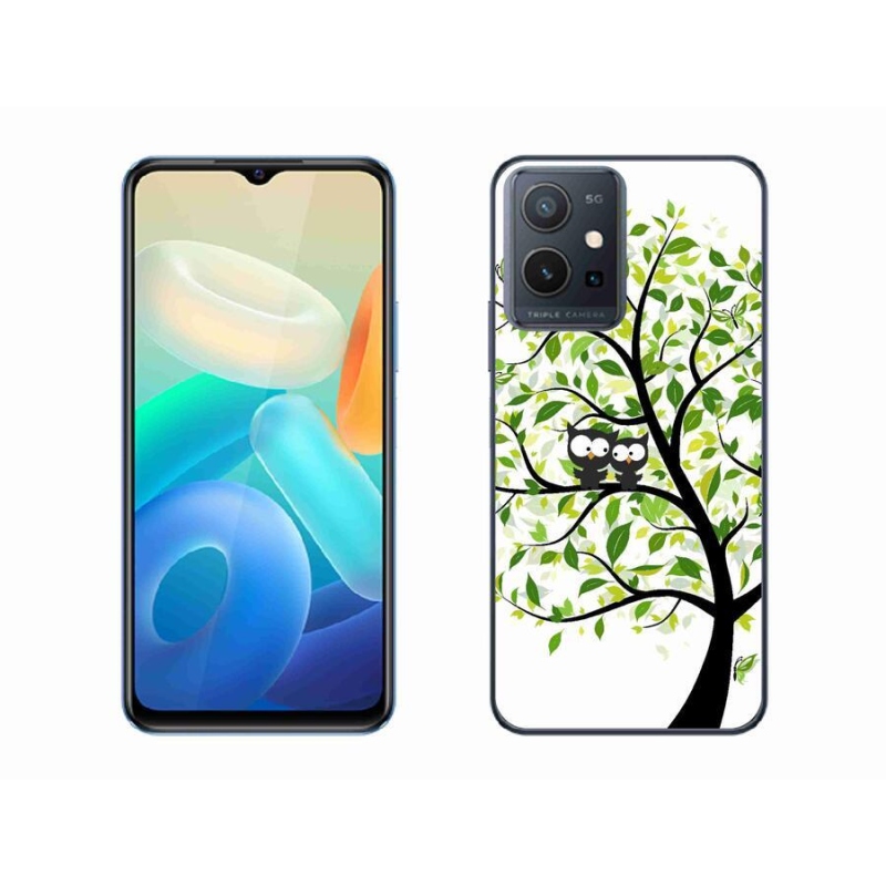 Gél borító mmCase a Vivo Y55 5G készülékhez - baglyok a fán