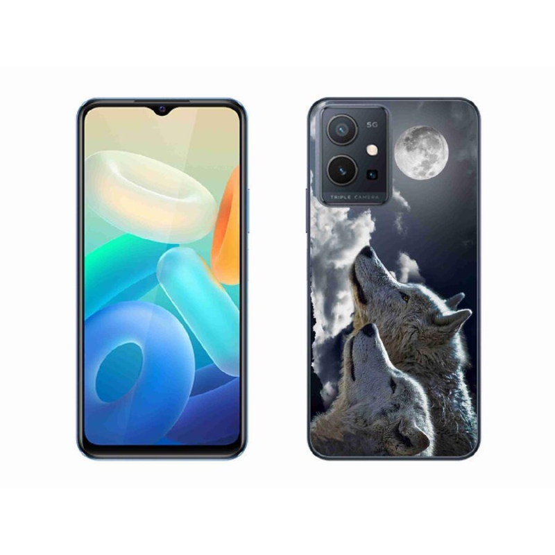 Gél védőburkolat mmCase a Vivo Y55 5G készülékhez - farkasok