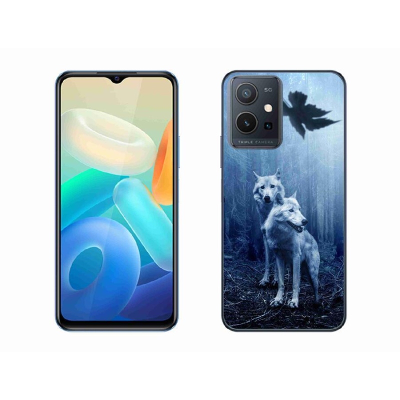 Gél borítás mmCase a Vivo Y55 5G-hez - farkasok az erdőben