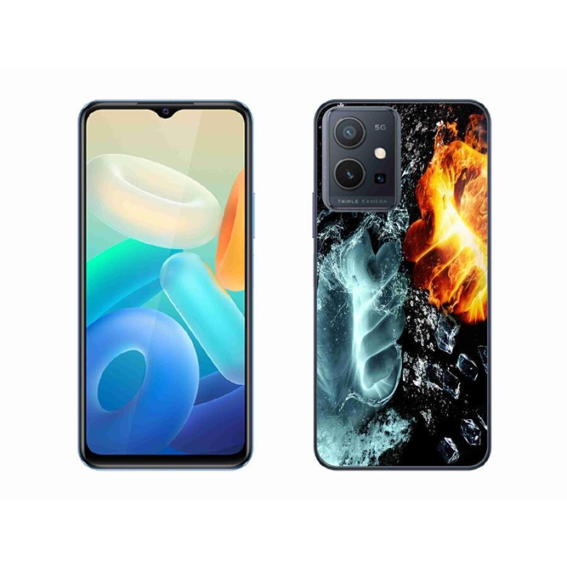 Gél borítás mmCase a Vivo Y55 5G-hez - víz és tűz