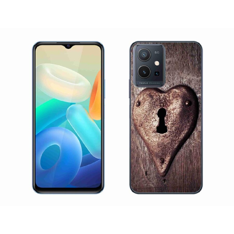 Gél borító mmCase a Vivo Y55 5G készülékhez - szív alakú zár