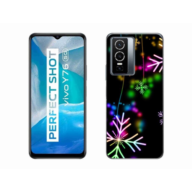 Gél borító mmCase mobil Vivo Y76 5G - színes pelyhekhez