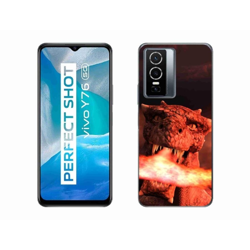 Gél borítás mmCase a Vivo Y76 5G készülékhez - sárkány