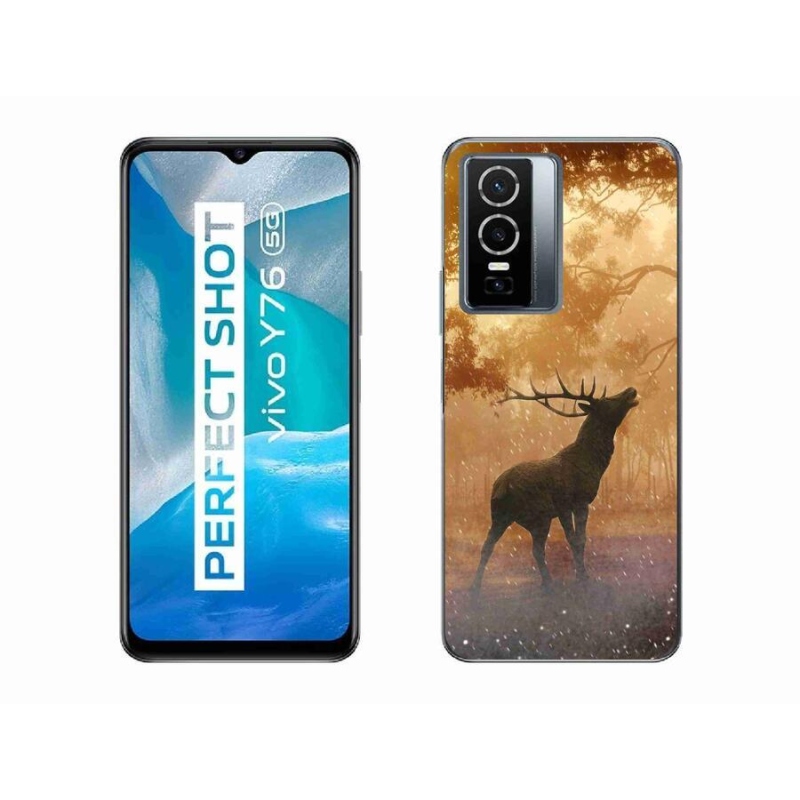 Zselés borítás mmCase a Vivo Y76 5G-hez - szarvasok az ivarzás idején