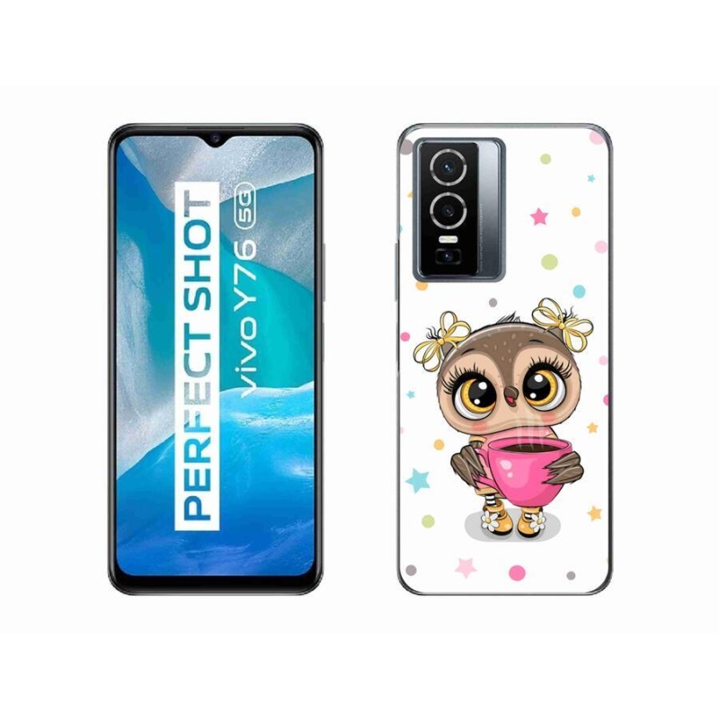 Gél borító mmCase a Vivo Y76 5G készülékhez - rajzfilm bagoly