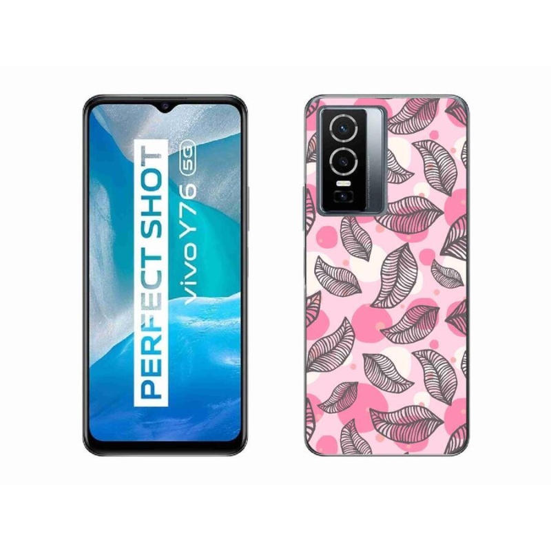 Gél borító mmCase a Vivo Y76 5G készülékhez - rajzfilmes hulló levelek