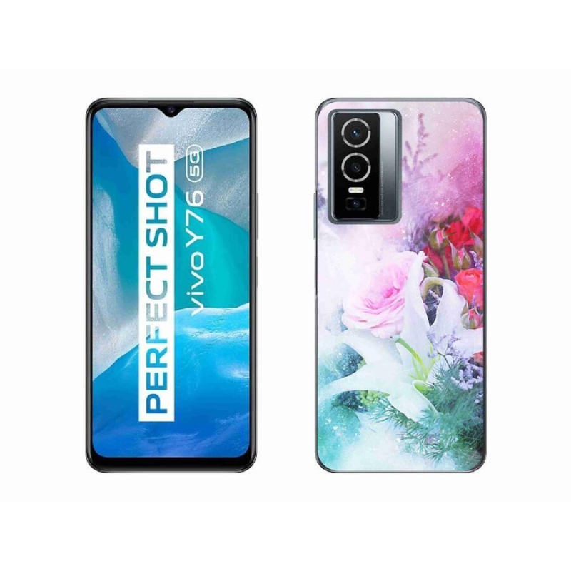 Zselés borítás mmCase a Vivo Y76 5G készülékhez - virág 4