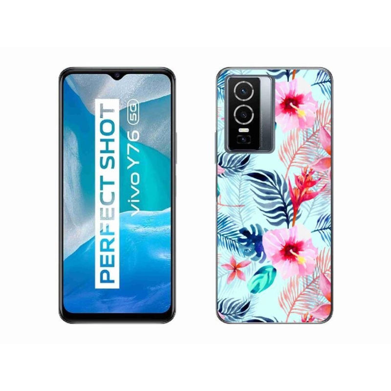 Zselés borító mmCase a Vivo Y76 5G készülékhez - virágok
