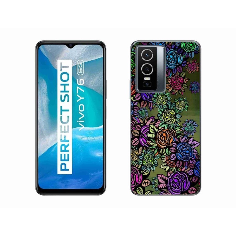 Gél borító mmCase a Vivo Y76 5G készülékhez - virág 6