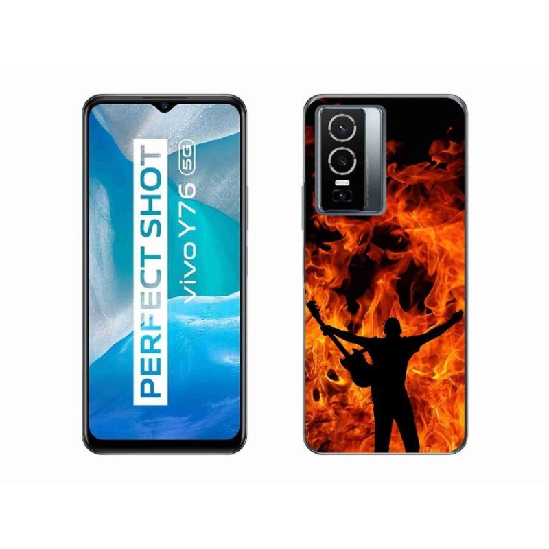 Gélburkolat mmCase a Vivo Y76 5G számára - zenész és tűz
