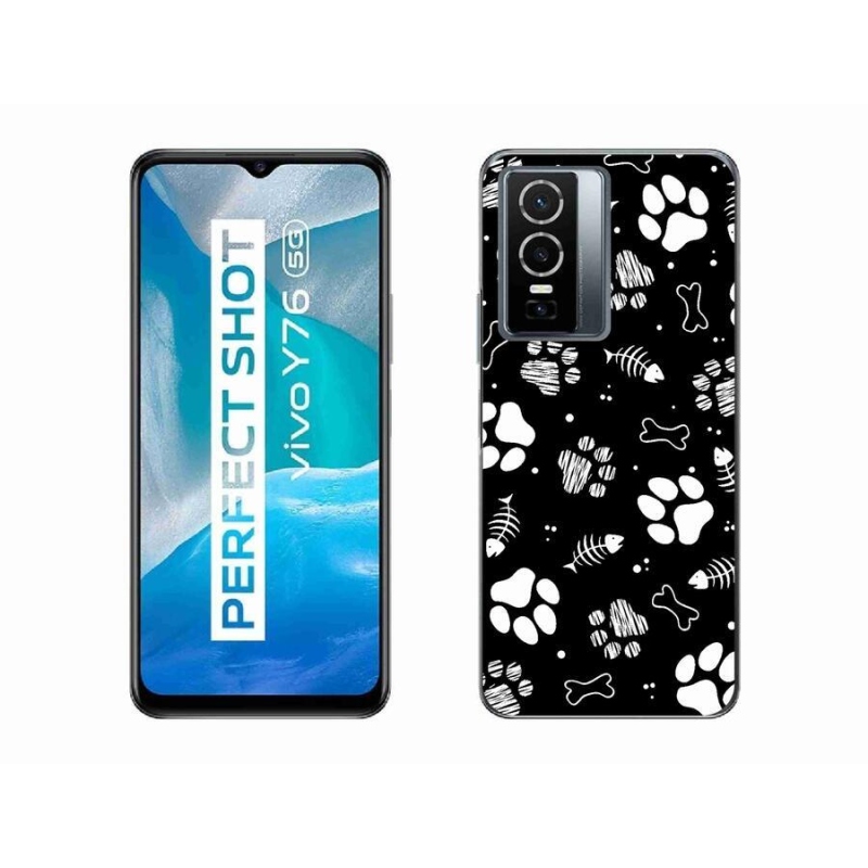 Zselés borítás mmCase a Vivo Y76 5G készülékhez - kutyamancsok