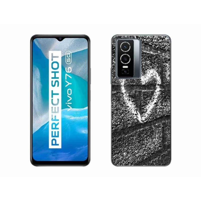 Gél borítás mmCase a Vivo Y76 5G készülékhez - szív a falon