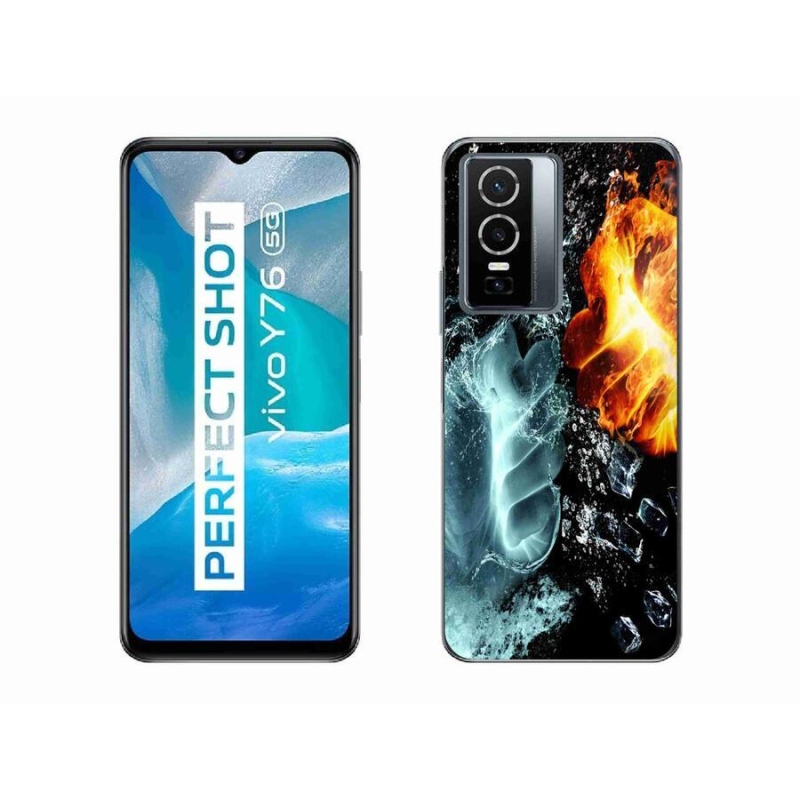 Gél borítás mmCase a Vivo Y76 5G-hez - víz és tűz