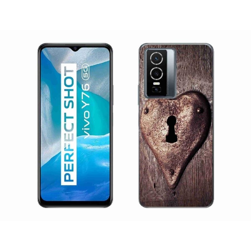 Gél borító mmCase a Vivo Y76 5G készülékhez - szív alakú zár