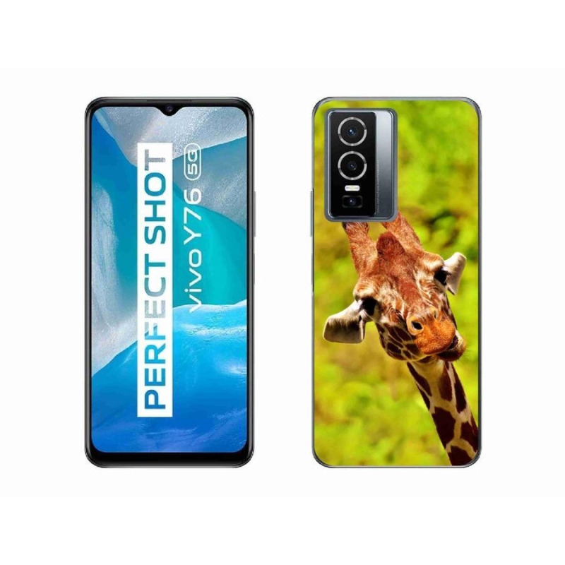 Zselés borítás mmCase a Vivo Y76 5G készülékhez - zsiráf