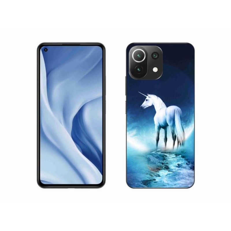 Gél borítás mmCase a Xiaomi 11 Lite 5G NE számára - fehér egyszarvú