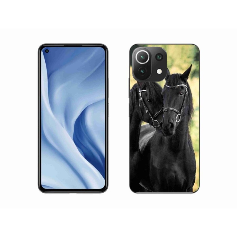 Gél borító mmCase a Xiaomi 11 Lite 5G NE számára - két fekete ló