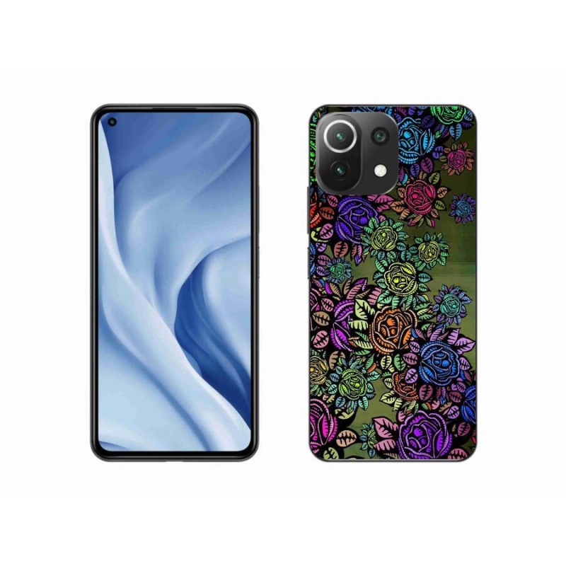 Gél borító mmCase a Xiaomi 11 Lite 5G NE számára - virágok 6