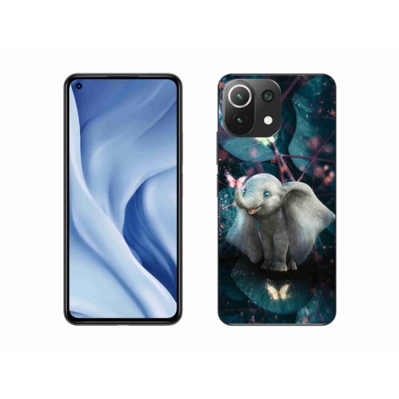 Gél borítás mmCase a Xiaomi 11 Lite 5G NE számára - aranyos elefánt