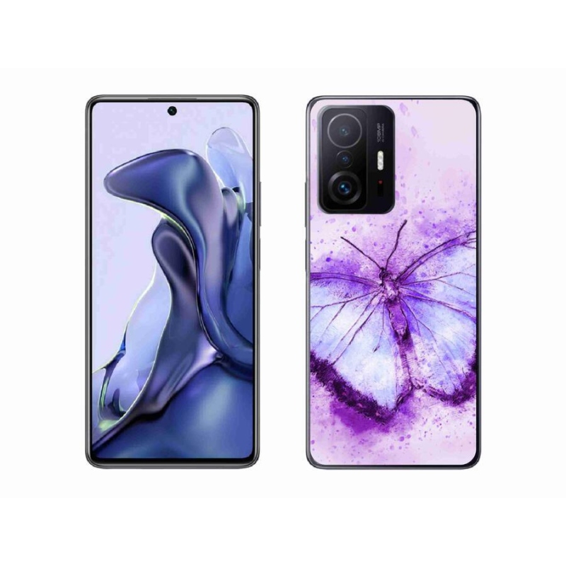 Gél borítás mmCase a Xiaomi 11T-hez - lila pillangó