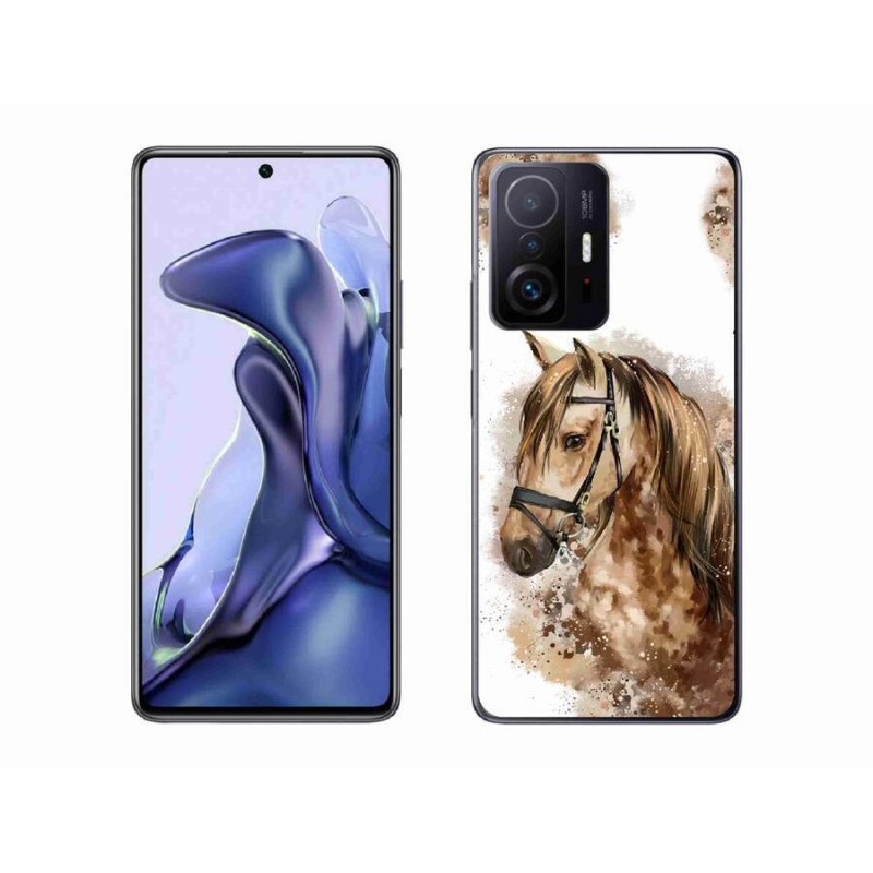 Gél borító mmCase a Xiaomi 11T-hez - barna rajzfilm ló