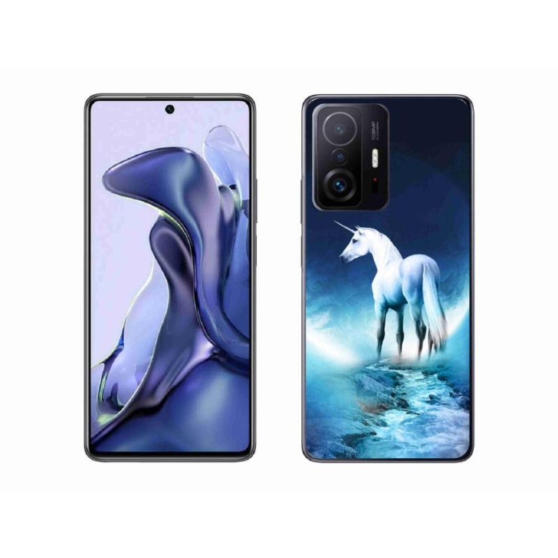 Gél borítás mmCase a Xiaomi 11T Pro számára - fehér egyszarvú