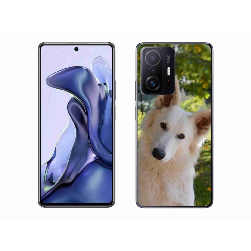Gél borítás mmCase a Xiaomi 11T Pro számára - fehér Svájci juhász 1