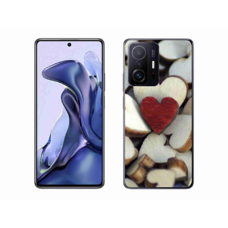 Gél borítás mmCase a Xiaomi 11T Pro számára - gravírozott piros szív