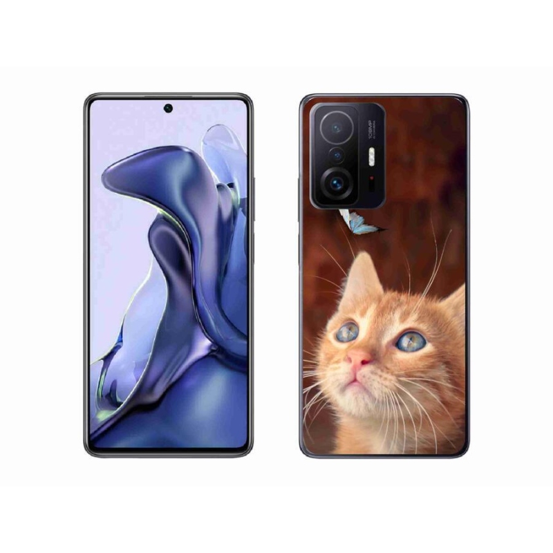 Gél borítás mmCase a Xiaomi 11T Pro számára - pillangó és cica
