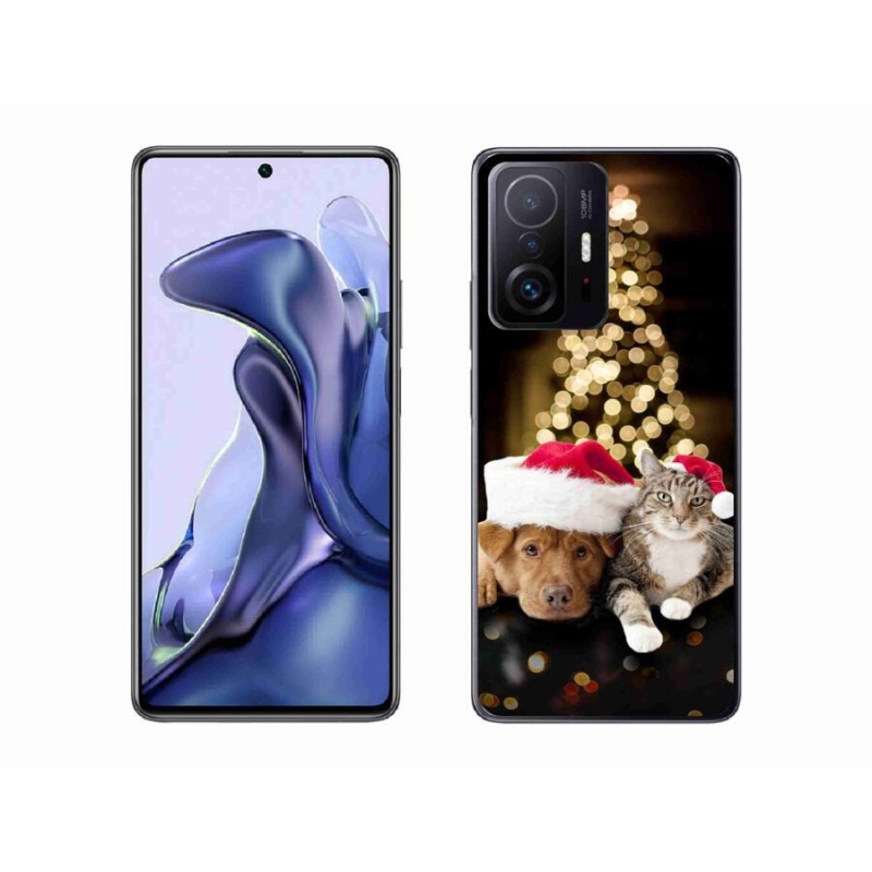 Gél borítás mmCase a Xiaomi 11T Pro számára - Karácsonyi kutya és macska